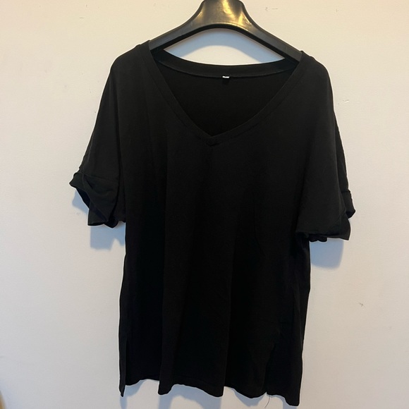Tops - Relaxed Fit Black Short Sleeve Tee Size L